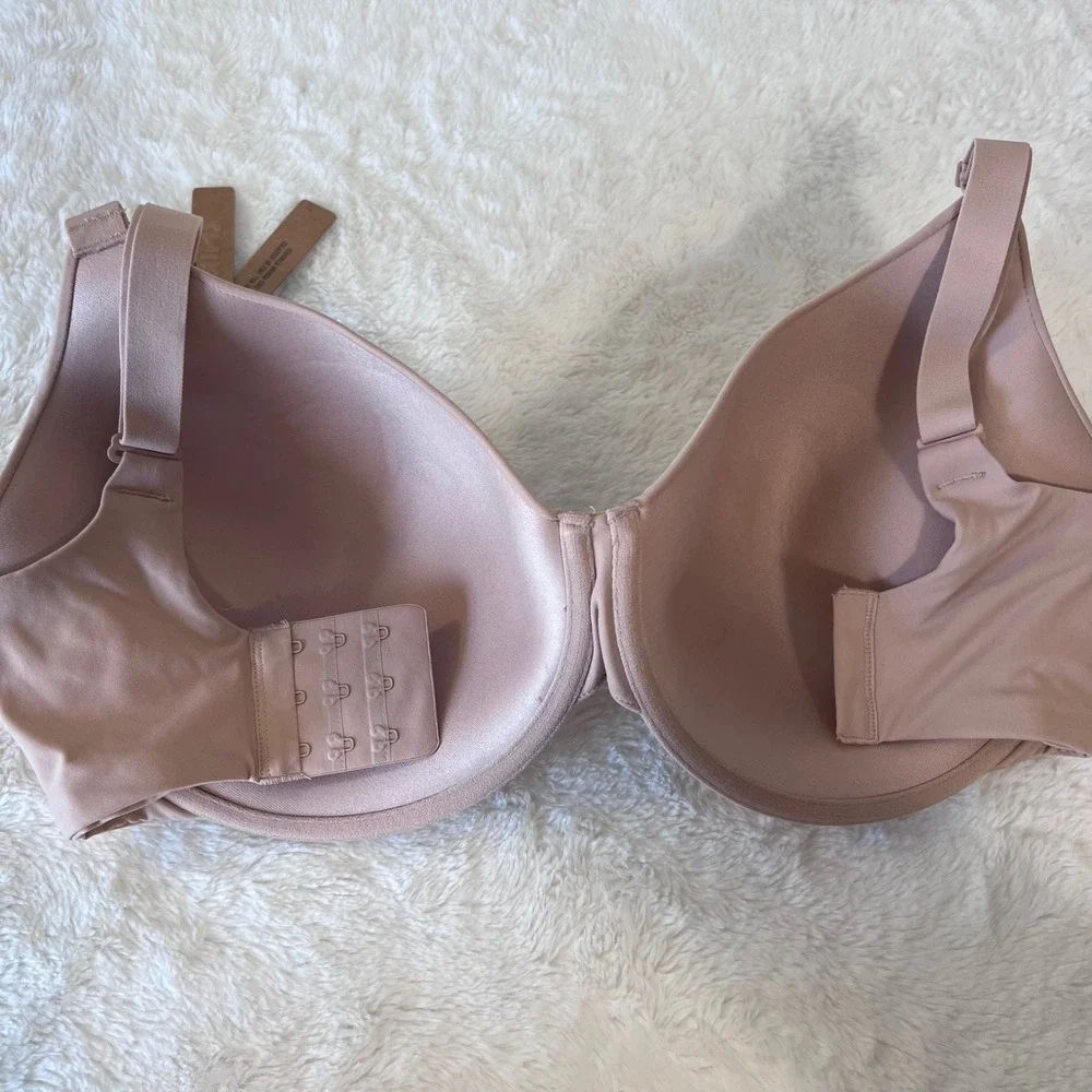 Skims Women's Fits Everybody T-Shirt Demi Bra Mica Tan 34H BR-UWR-2294 NWT - Picture 4 of 10